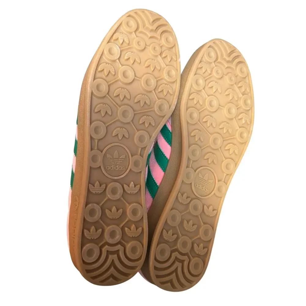 Adidas Gazelle Indoor Velvet Glow Pink Green Gum Sneakers Women’s Size 10 NWT - Picture 4 of 8